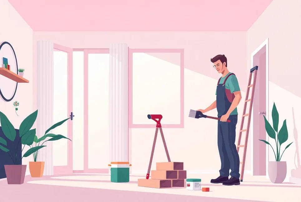 Intérieur rénové après travaux de peinture à Épinal