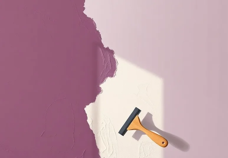 Application d'un enduit décoratif à la lisseuse sur un mur
